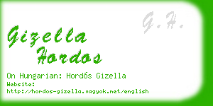 gizella hordos business card